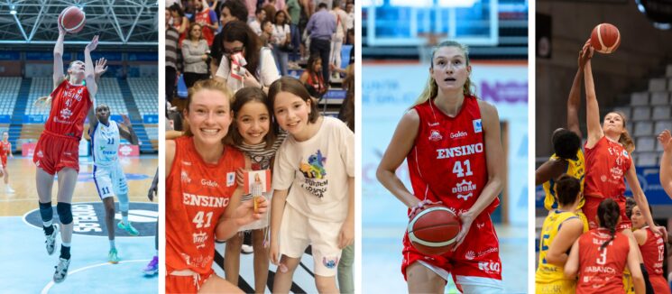 Lydia Giomi playing basketball in spain