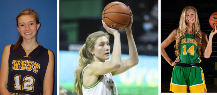 Lydia Giomi playing basketball at west seattle high school and university of oregon